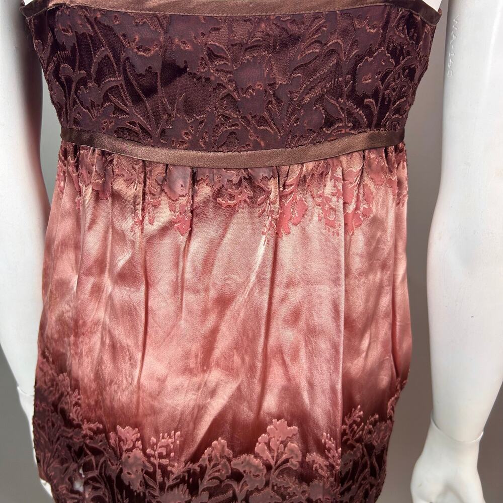 Y2k babydoll camisole small burnout velvet‎ fairy grunge vixen pink strappy - Picture 10 of 13